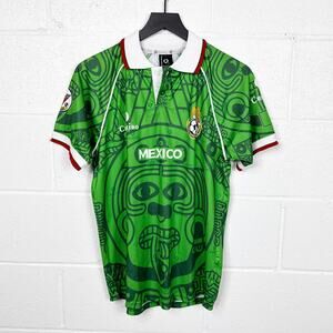 Vintage Mexico 1998 Home Shirt Cruzeiro Soccer Jersey Mens S Green